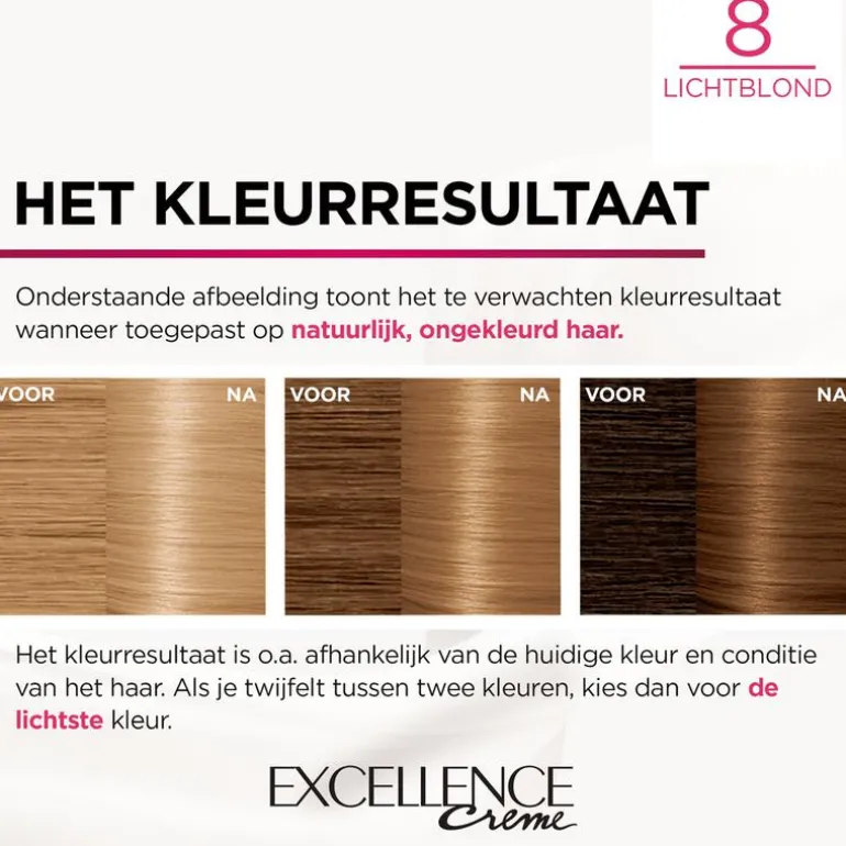 L'Oréal Paris Excellence Crème Verzorgende Crèmekleuring 8 Licht Blond