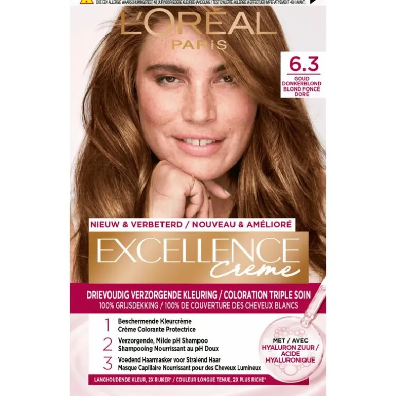 L'Oréal Paris Excellence Crème Verzorgende Crèmekleuring 6.30 Donker Goudblond