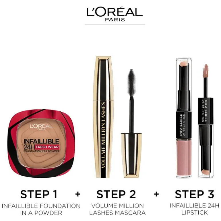 L'Oréal Paris Infaillible 24H Fresh Wear Foundation in a Powder 180 Rose Sand