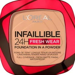 L'Oréal Paris Infaillible 24H Fresh Wear Foundation in a Powder 140 Golden Beige