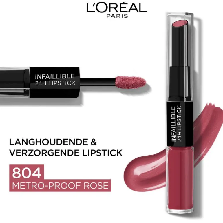L'Oréal Paris Infaillible 24H Lippenstift 804 Metroproof Rose