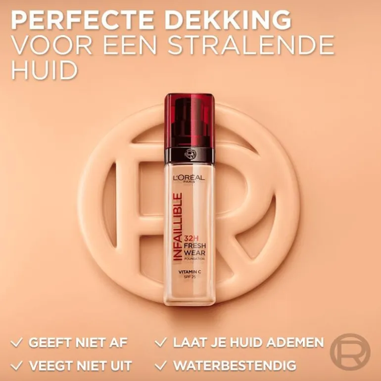 L'Oréal Paris Infaillible 32HR Fresh Wear 300 Amber Foundation met SPF25 30 ML