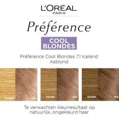 L'Oréal Paris Préférence Cool Blondes Permanente Haarverf 7.1 Iceland