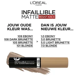 L'Oreal Paris Infaillible Brow Mascara 5.0 Light Brunette