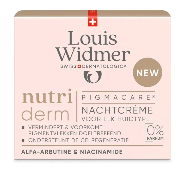 Louis Widmer nutriderm Pigmacare Nachtcrème Zonder Parfum 50 ML