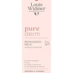 Louis Widmer Purederm Reinigingsmelk Zonder Parfum 200 ML