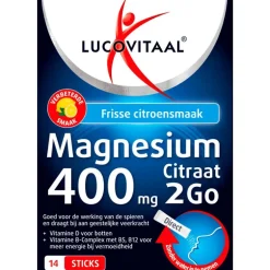 Lucovitaal Magnesium 400mg Citraat 2GO
