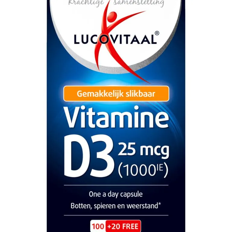 Lucovitaal Vitamine D3 25 mcg Capsules 120 stuks
