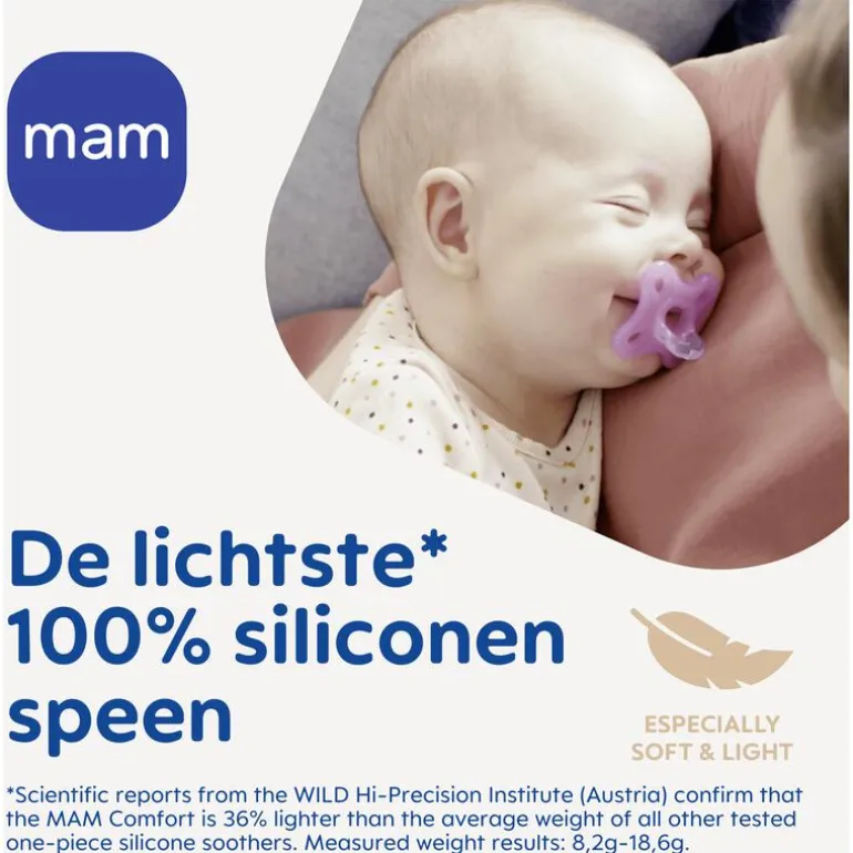 MAM Comfort Fopspenen 0-3 maanden Blue 2 stuks