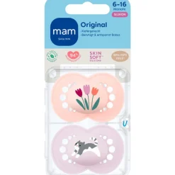 MAM Original Fopspenen 6-16 maanden Pink 2 stuks