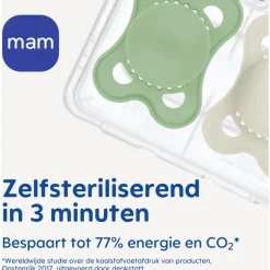 MAM Original Fopspenen Plain Blue 0-6 maanden 2 stuks