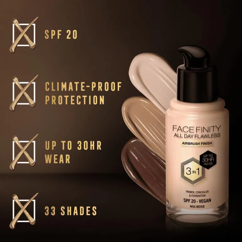 Max Factor Facefinity Foundation Beige/N55 30 ML