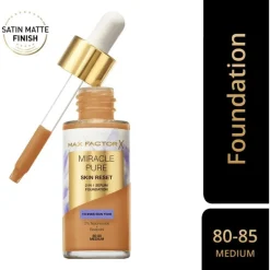 Max Factor Miracle Pure Serum Foundation 80-85 Medium 30 ML