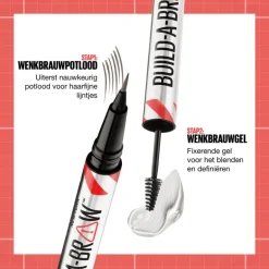 Maybelline New York BUILD A BROW Wenkbrauwpen/fixeergel 260 Deep Brown