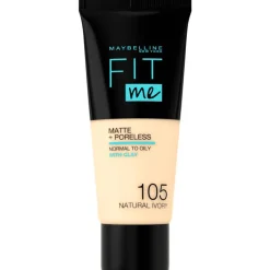 Maybelline New York Fit Me Matte + Poreless Foundation 105 Natural Ivory 30 ML
