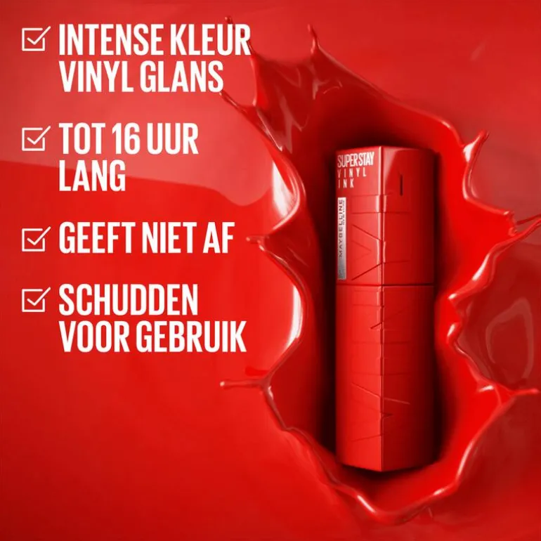 Maybelline New York SuperStay Vinyl Ink Lipstick 155 Upbeat 4,2 ML
