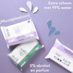 Naïf Plasticvrije Water Billendoekjes 16x54 stuks