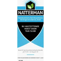 Natterman Broomhexine Extra Sterk 8mg/5ml 150 ML