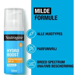 Neutrogena Hydro Boost Hydrating Fluid Dagcrème SPF50 Alle Huidtypen 50 ML