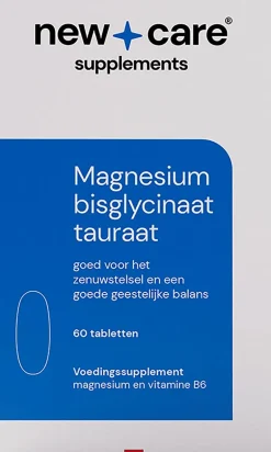 New Care Magnesium Bisglycinaat Tauraat Tabletten 60 stuks