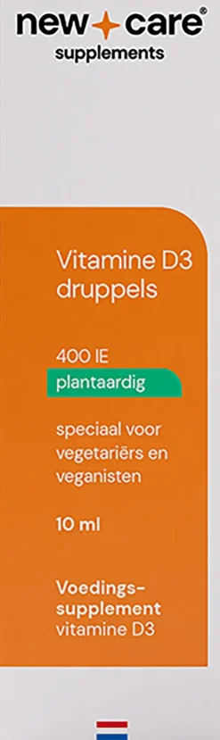 New Care Vitamine D3 Druppels 10mcg Plantaardig 10 ML