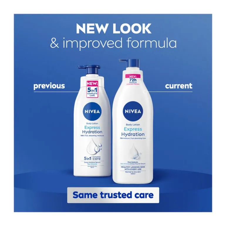 NIVEA Express Hydraterende Body Lotion Pomp 400 ML