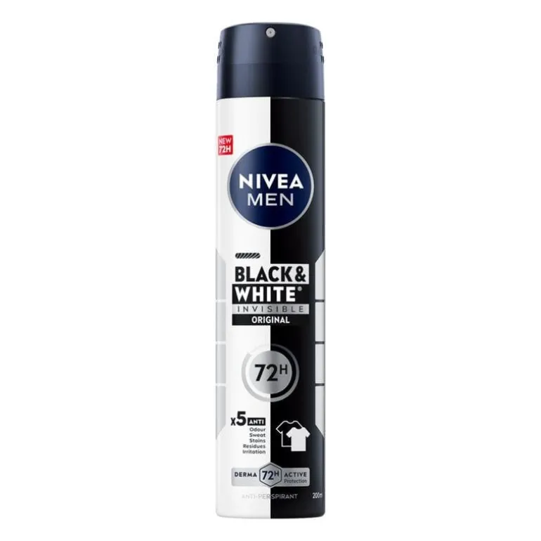 NIVEA MEN Black & White Invisible Deodorant Spray 200 ML