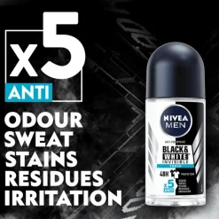 NIVEA MEN Black & White Invisible Fresh Deodorant Roller 50 ML