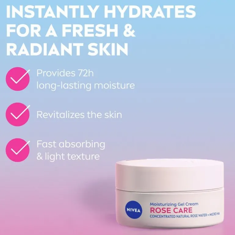 NIVEA Rose Care Hydraterende Gel Creme 50 ML