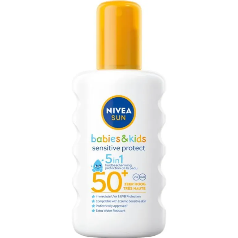 NIVEA SUN Kids Zonnebrand Protect & Sensitive Zonnespray SPF50+ 200 ML