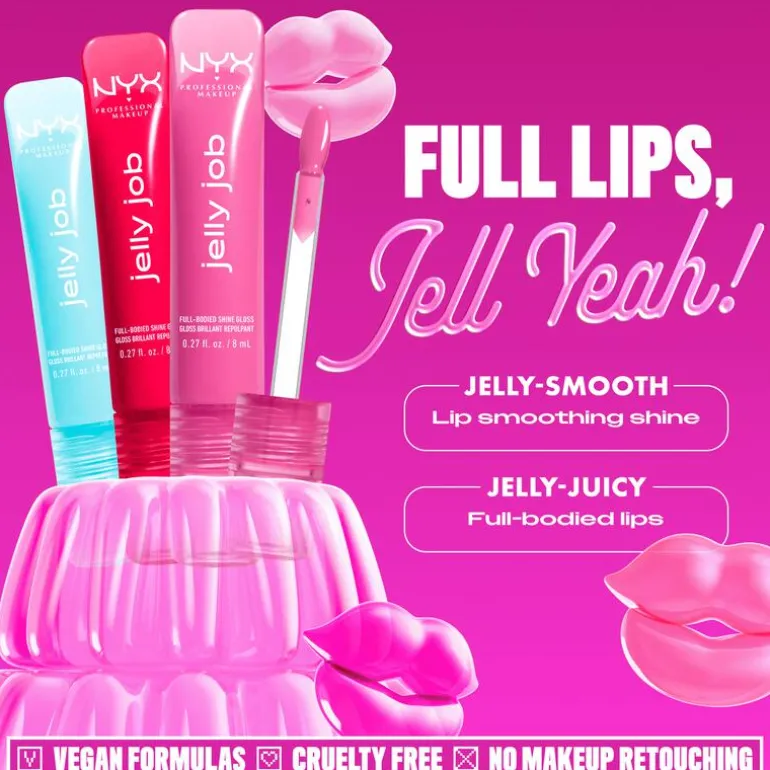 NYX Professional Makeup Jelly Job Lipgloss 07 Jelly Blushin Roze