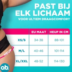 o.b.® Herbruikbaar Menstruatie Ondergoed XS/S