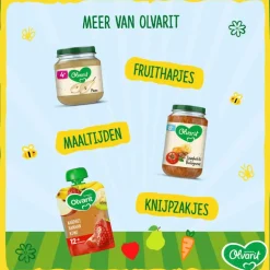 Olvarit Wortel Kip Rijst Babyhapje 6+ maanden 200 GR