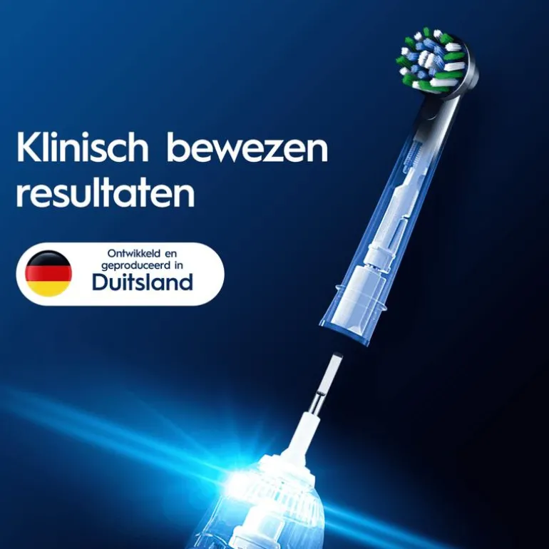 Oral-B Cross Action Opzetborstels Zwart - 4 Stuks