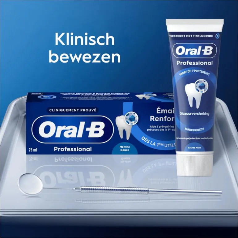 Oral-B Professional Glazuurversterkende Tandpasta Zachte Munt 75ML