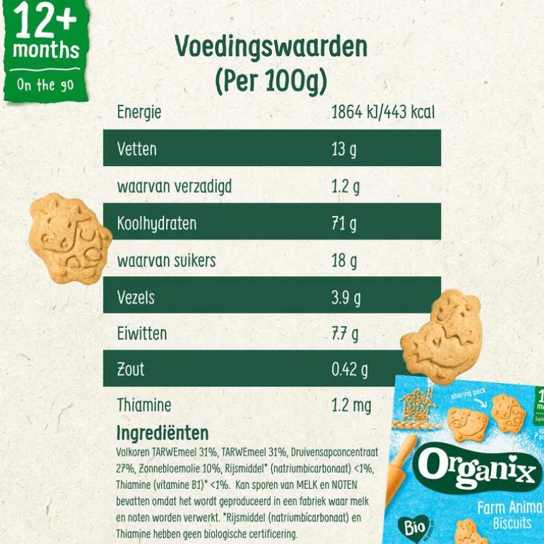 Organix Bio Boerderijdieren Koekjes
