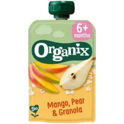 Organix Bio Knijpfruit Mango, Peer, Granola