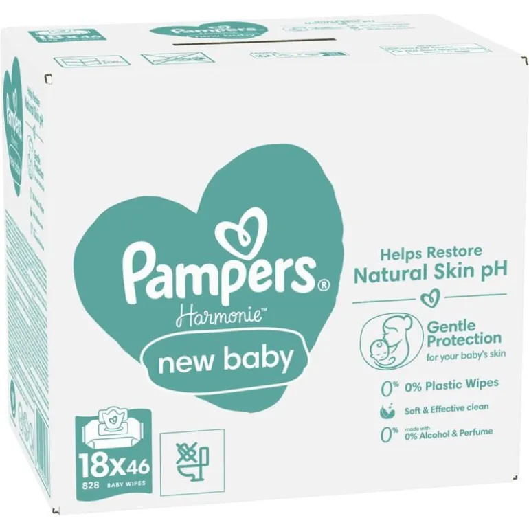 Pampers Harmonie New Baby Billendoekjes 18x46 Stuks