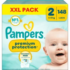 Pampers Premium Protection XXL Pack Luiers Maat 2 4-8 KG 148 Stuks