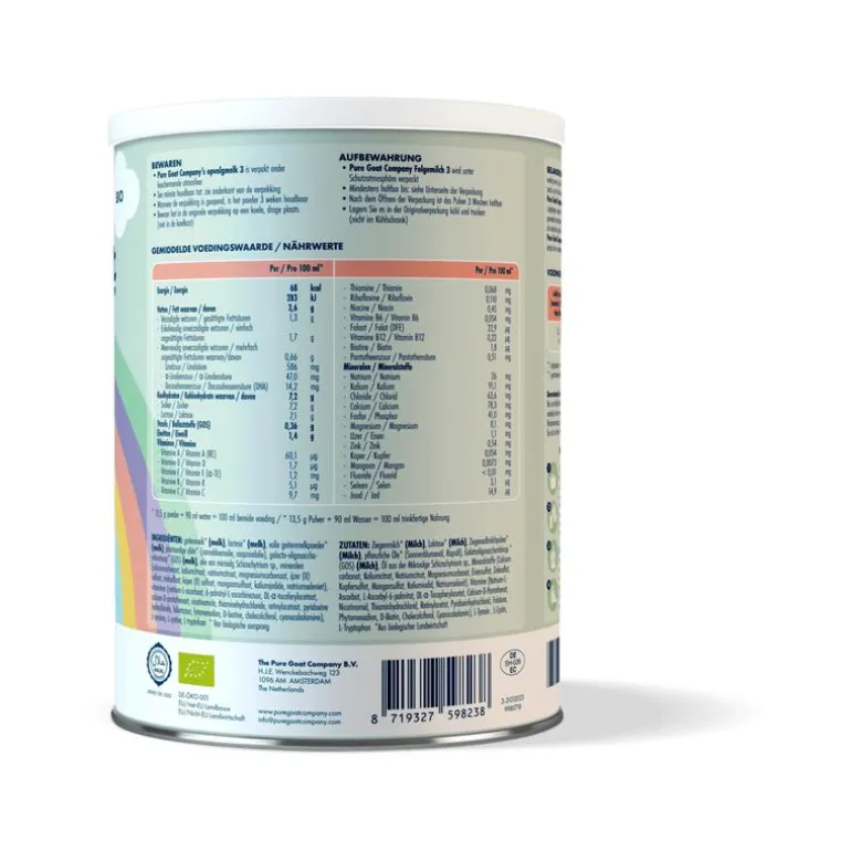 Pure Goat Company Opvolgmelk 3 op basis van geitenmelk 400g