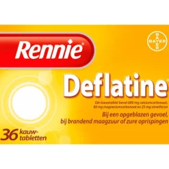 Rennie Deflatine Kauwtabletten Bij Opgeblazen Gevoel Of Winderigheid 36 Stuks