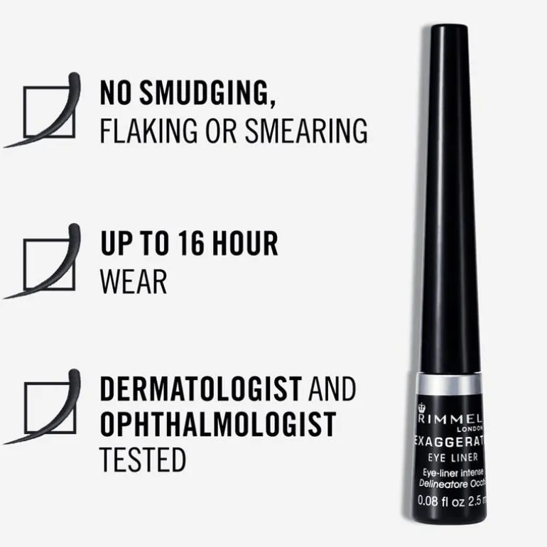 Rimmel Exaggerate Eyeliner 001 Black