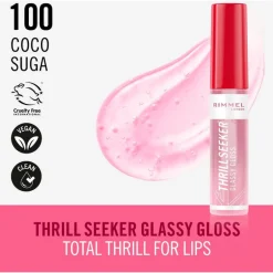 Rimmel London Thrill Seeker Glassy Gloss Lipgloss 100 Coco Suga 10 ML