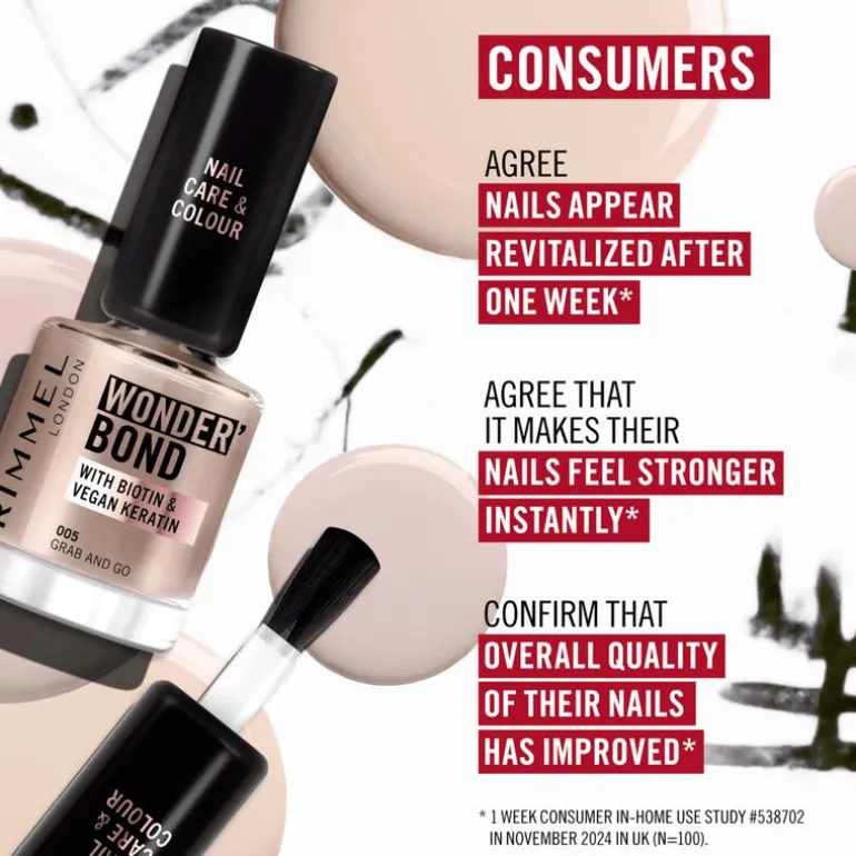 Rimmel London Wonder'Bond Care+Color Nagellak - Creme - 002 Tank Top