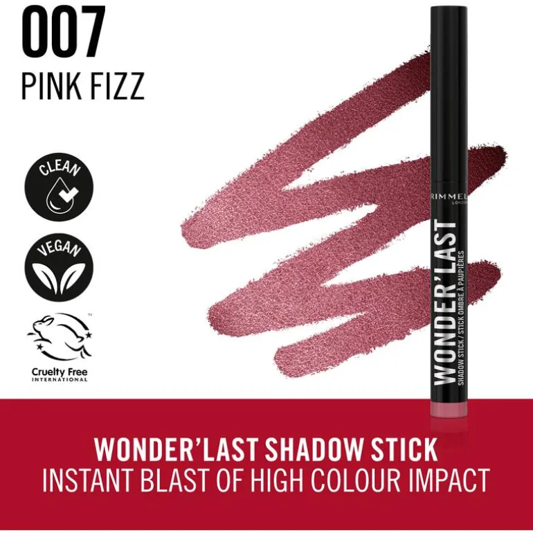 Rimmel London Wonder'last Oogschaduw Stick 007 Pink Fizz 1.64 G