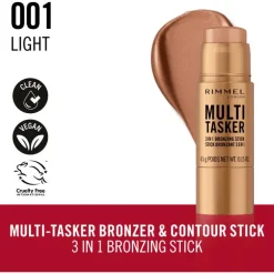 Rimmel Multi-Tasker Bronzer & Contour Stick 001 Light