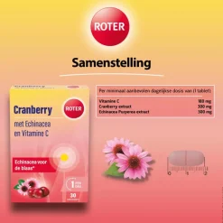 Roter Cranberry Vitamine C Echinacea 30 tabletten