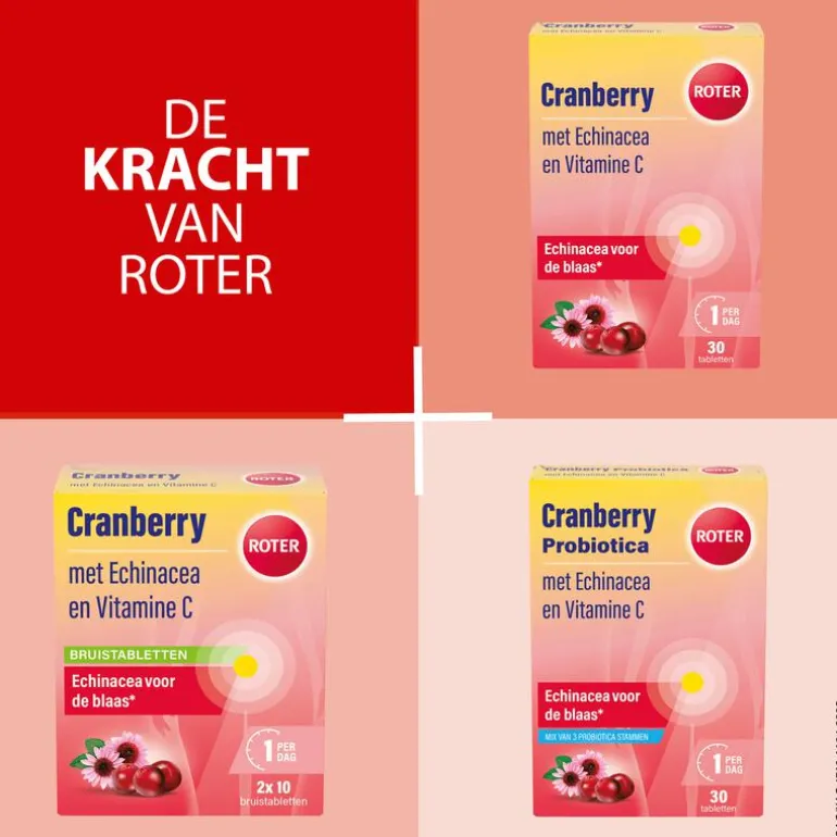 Roter Cranberry Vitamine C Echinacea 30 tabletten