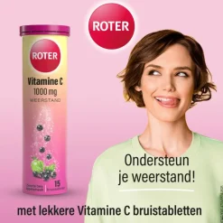 Roter Vitamine C 1000mg Bruistabletten Appel/Zwarte Bes15 stuks