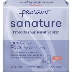 Sanature Pro Vivo 100% Katoenen Incontinentieverband Mini 12 stuks
